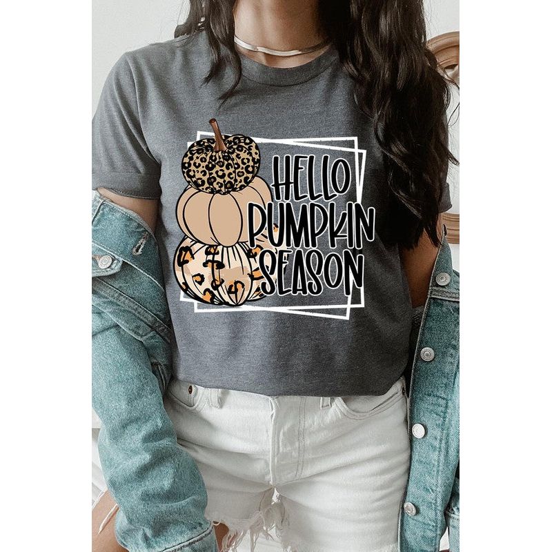 COLOR BEAR  Hello Pumpkin Season Short sleeve Graphic T-Shirt