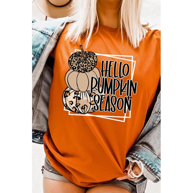 COLOR BEAR  Hello Pumpkin Season Short sleeve Graphic T-Shirt