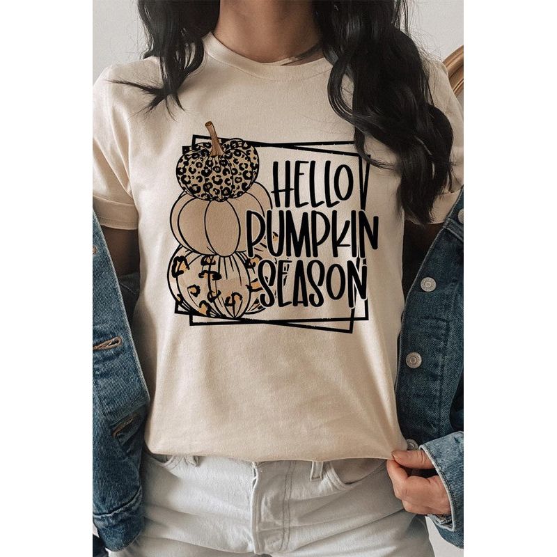 COLOR BEAR  Hello Pumpkin Season Short sleeve Graphic T-Shirt