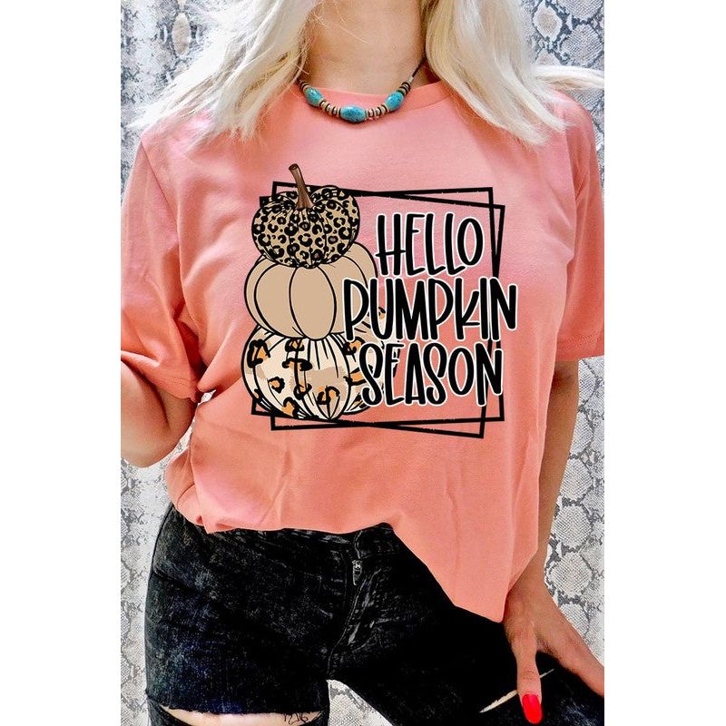 COLOR BEAR  Hello Pumpkin Season Short sleeve Graphic T-Shirt