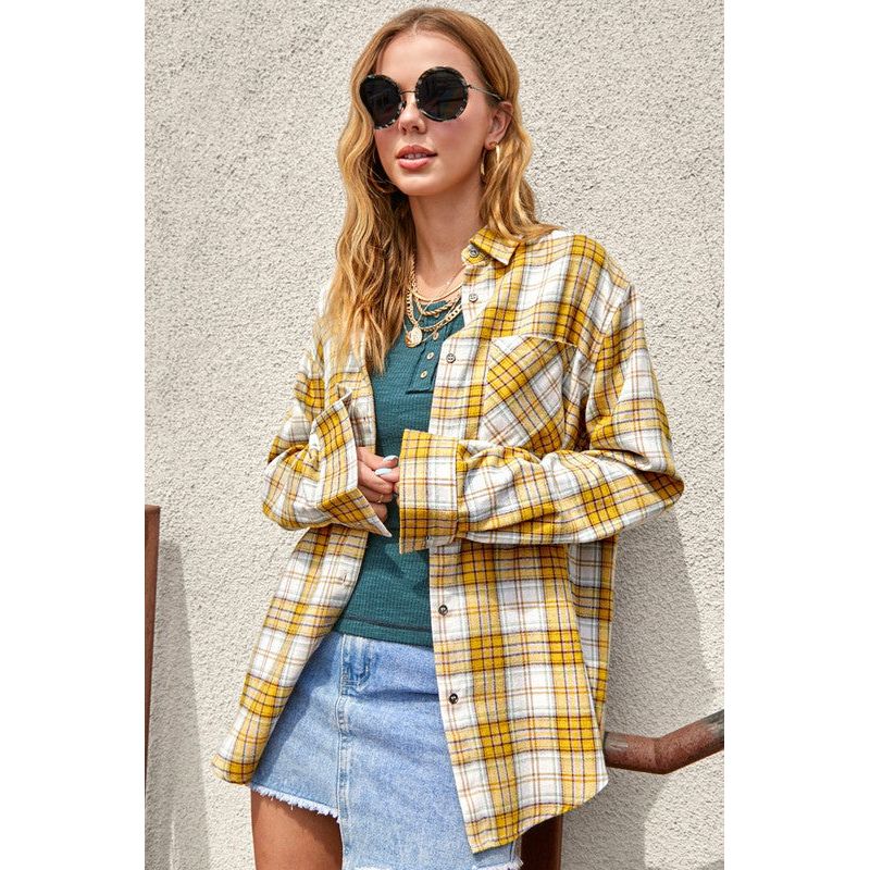 LA MIEL Dreamy Buttoned down Flannel Shirt