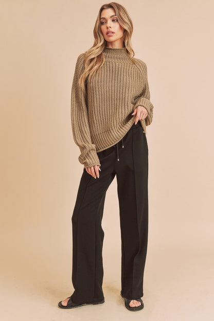 AEMI & Co. Luxe Turtleneck Knit Sweater- Adelaide Sweater