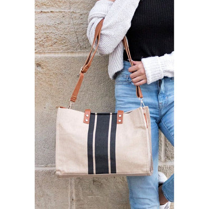 AILI'S CORNER Canvas Stripe Tote