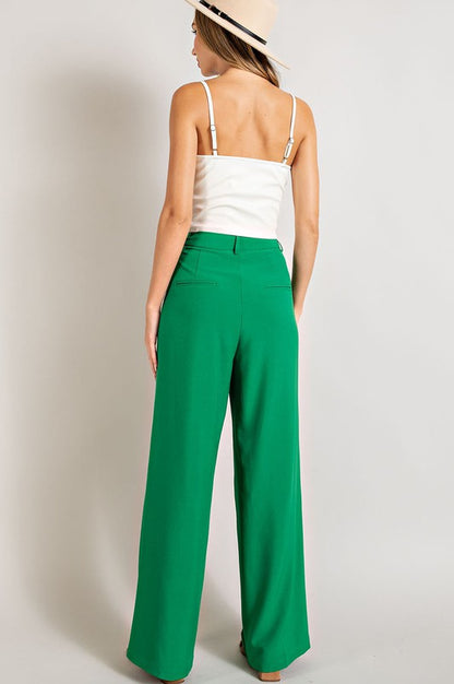 EESOME Classic Pleated Straight Leg Pants