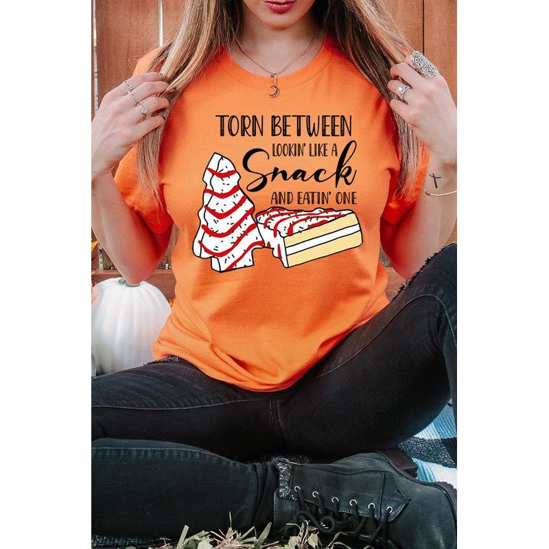 COLOR BEAR " Torn Between Lookin; like a snack or eatin' one" Christmas Humor Graphic Tee