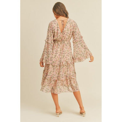 LUSH CLOTHING Floral Print Midi Dress