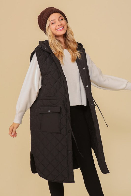 TIMING Hooded Oversized Vest Winter Jacket