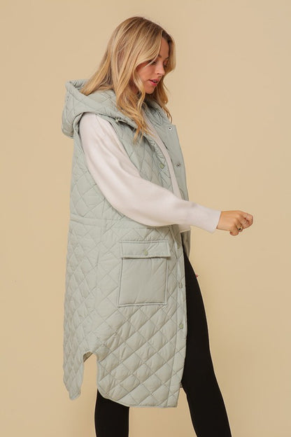 TIMING Hooded Oversized Vest Winter Jacket