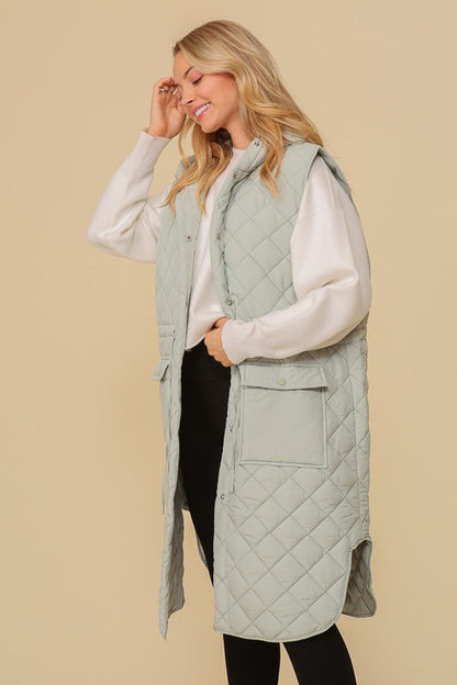 TIMING Hooded Oversized Vest Winter Jacket