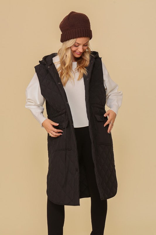 TIMING Hooded Oversized Vest Winter Jacket