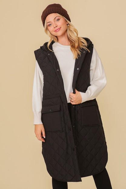 TIMING Hooded Oversized Vest Winter Jacket