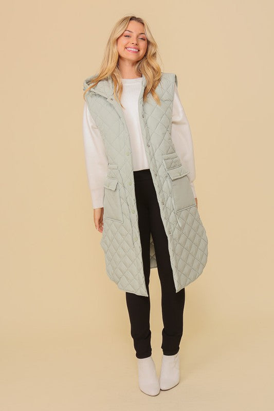 TIMING Hooded Oversized Vest Winter Jacket