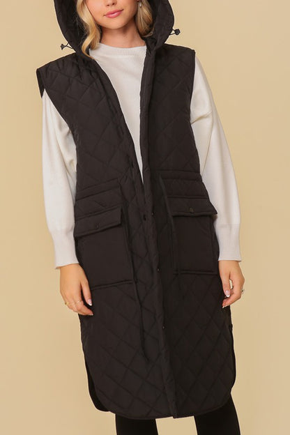 TIMING Hooded Oversized Vest Winter Jacket