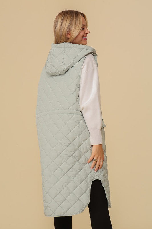 TIMING Hooded Oversized Vest Winter Jacket