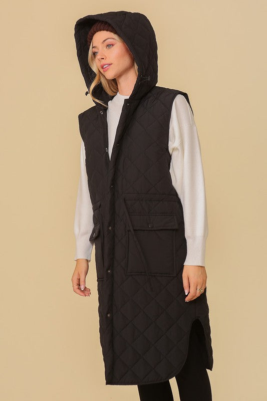 TIMING Hooded Oversized Vest Winter Jacket