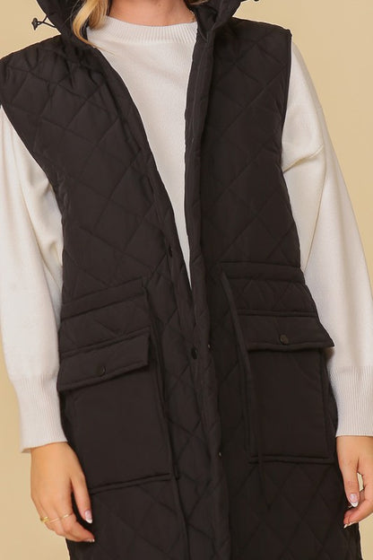 TIMING Hooded Oversized Vest Winter Jacket