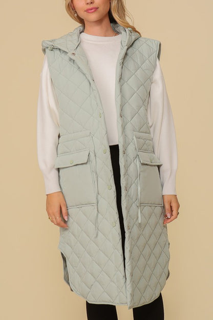 TIMING Hooded Oversized Vest Winter Jacket