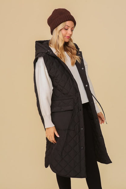 TIMING Hooded Oversized Vest Winter Jacket