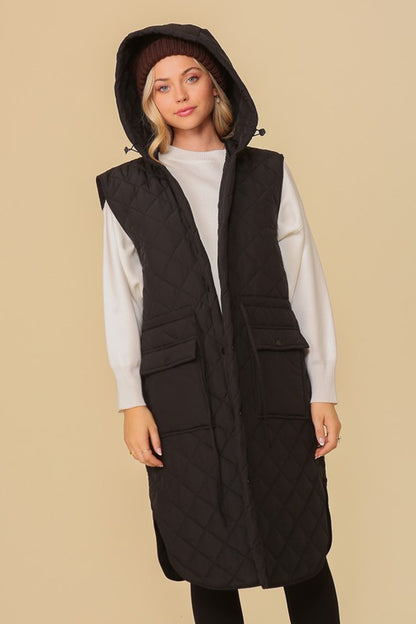 TIMING Hooded Oversized Vest Winter Jacket