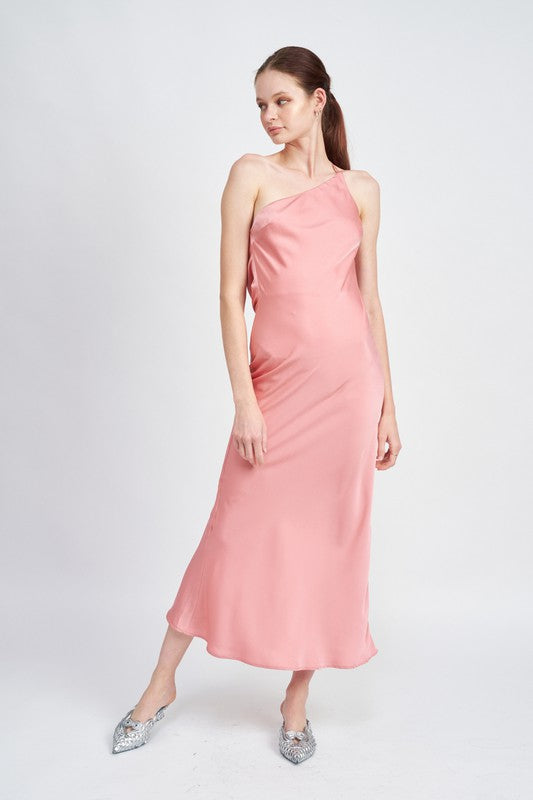 EMORY PARK Vanilla Satin Backless Dress