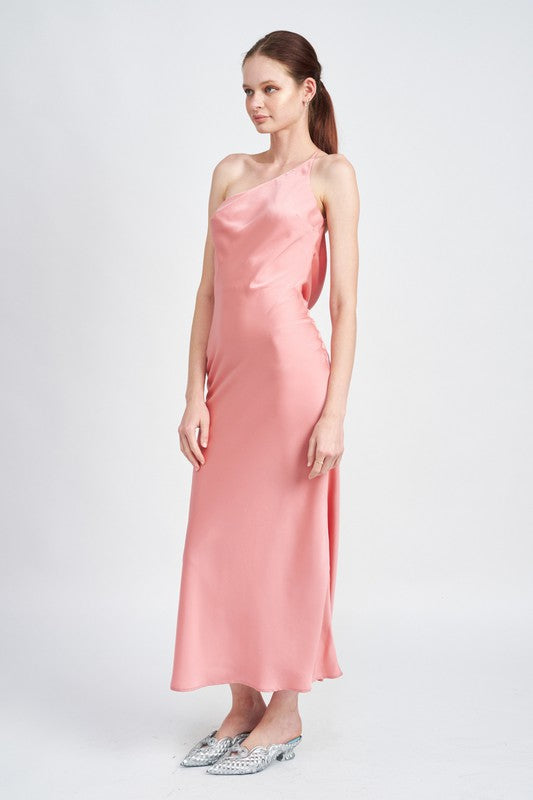 EMORY PARK Vanilla Satin Backless Dress