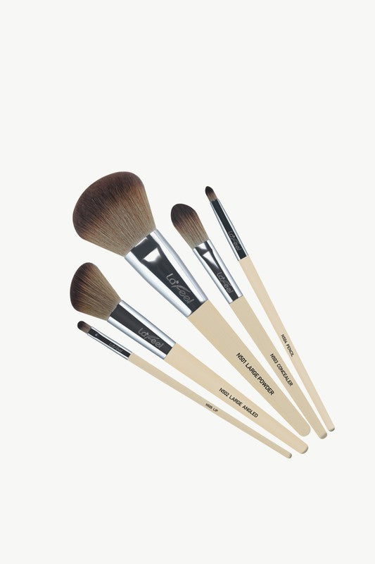 Lafeel Face and Eye Brush Set in Taupe