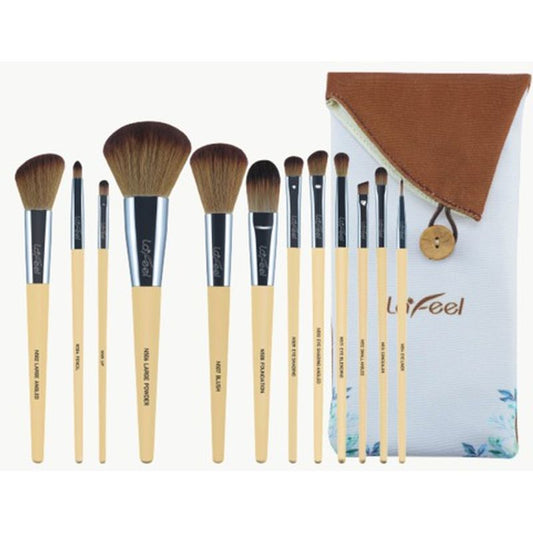 LAFEEL Face and Eye Brush Set with Bag