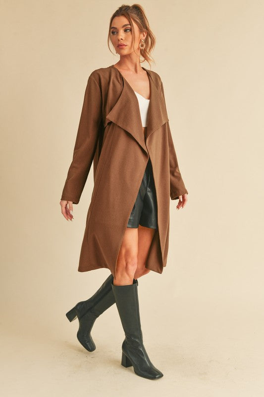 AEMI & Co. Relaxed Open-front Cardigan-Rosalie Coat