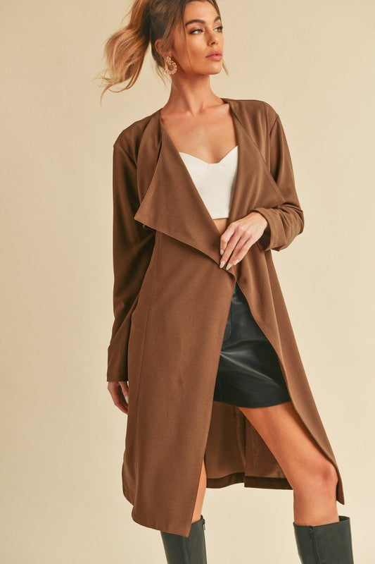 AEMI & Co. Relaxed Open-front Cardigan-Rosalie Coat