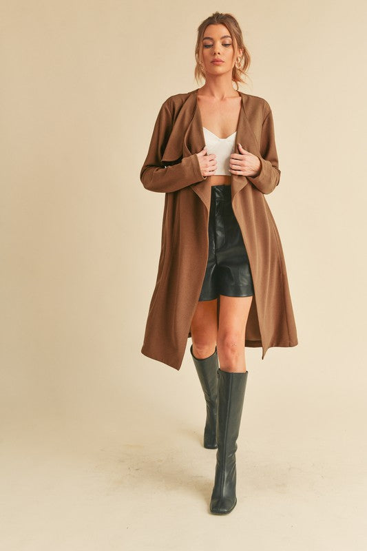 AEMI & Co. Relaxed Open-front Cardigan-Rosalie Coat