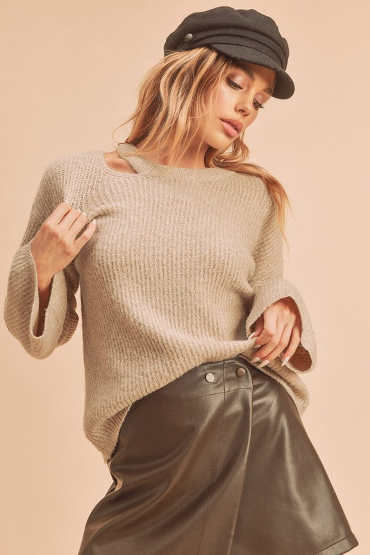 AEMI & Co. Chic Cutout Knit Sweater - Harlie Sweater