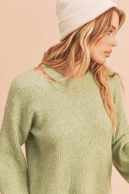 AEMI & Co. Chic Cutout Knit Sweater - Harlie Sweater