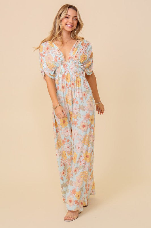 TIMING Floral Print Brunch Spring Summer Maxi Sundress