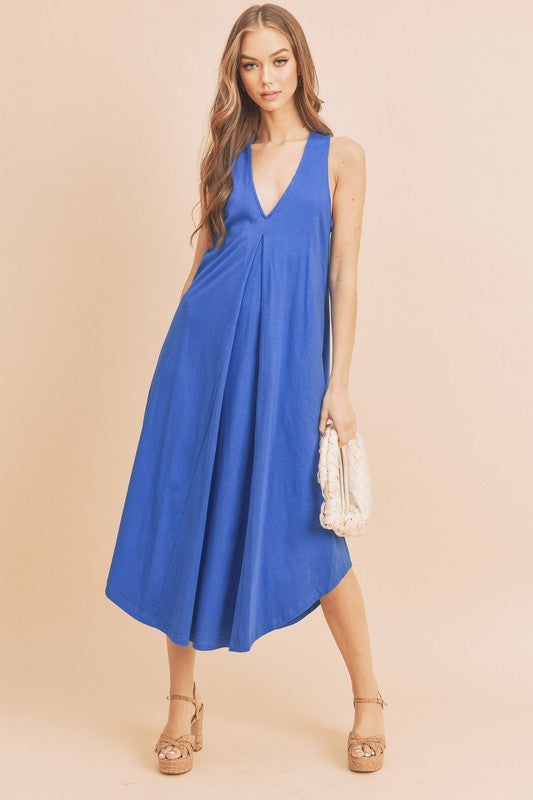 AEMI & Co. Sleeveless Flare A-line Telisa Midi Dress