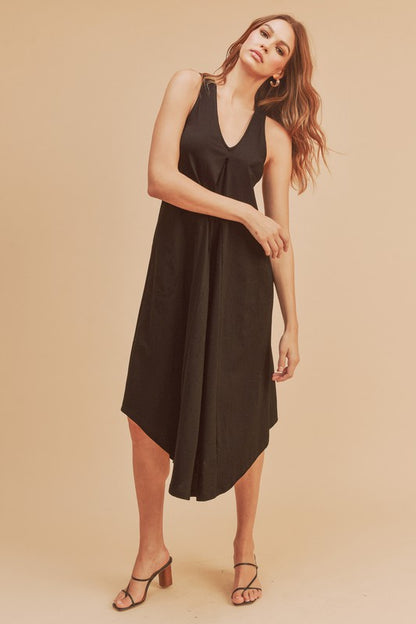 AEMI & Co. Sleeveless Flare A-line Telisa Midi Dress