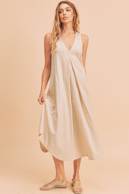 AEMI & Co. Sleeveless Flare A-line Telisa Midi Dress