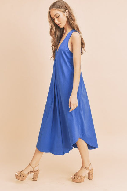 AEMI & Co. Sleeveless Flare A-line Telisa Midi Dress