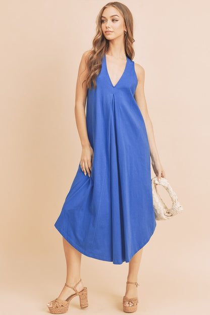 AEMI & Co. Sleeveless Flare A-line Telisa Midi Dress