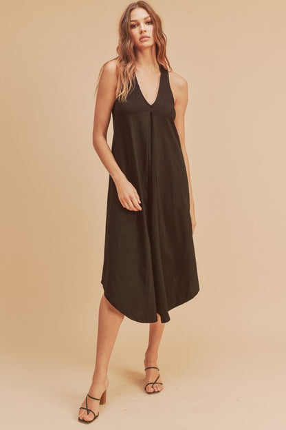 AEMI & Co. Sleeveless Flare A-line Telisa Midi Dress