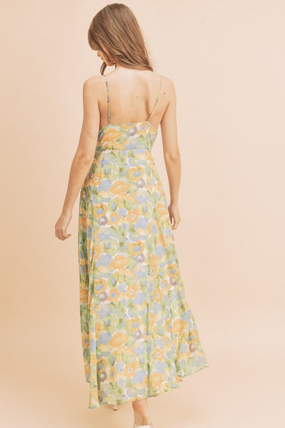 AEMI & Co. Elegant Floral Dress with Exaggerated Skirt - Lois Dress