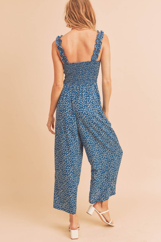 AEMI & Co. Casual Floral Print Tank Jumpsuit - Sadie Jumpsuit