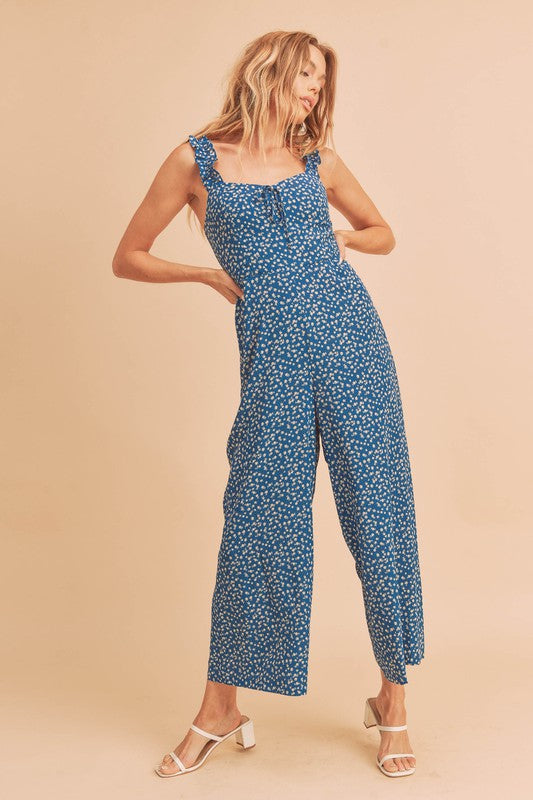 AEMI & Co. Casual Floral Print Tank Jumpsuit - Sadie Jumpsuit