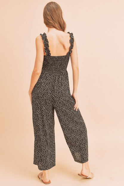 AEMI & Co. Casual Floral Print Tank Jumpsuit - Sadie Jumpsuit