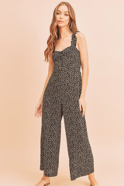 AEMI & Co. Casual Floral Print Tank Jumpsuit - Sadie Jumpsuit