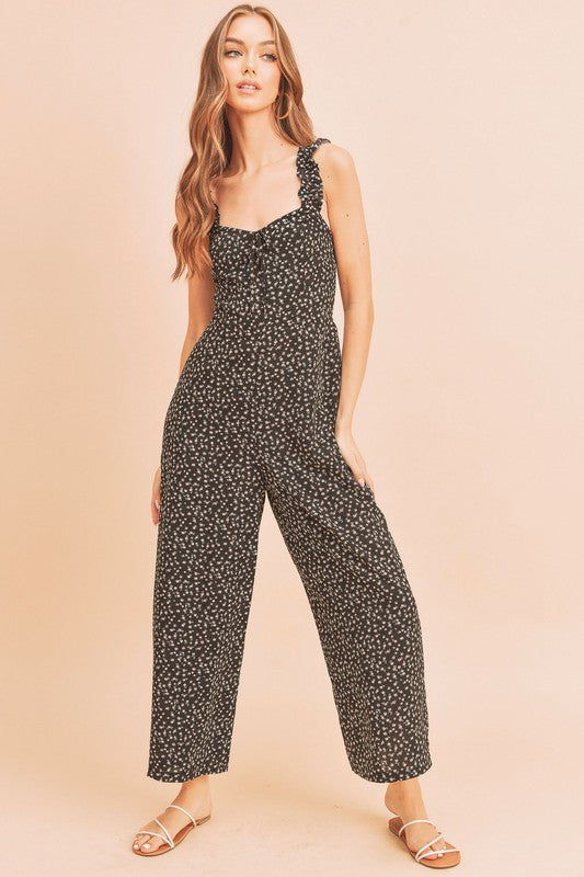 AEMI & Co. Casual Floral Print Tank Jumpsuit - Sadie Jumpsuit