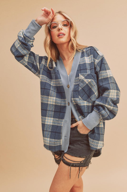 AEMI & Co. Plaid Hila Cardigan Jacket