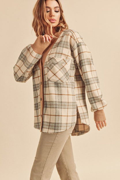 AEMI & Co. Plaid Hila Cardigan Jacket