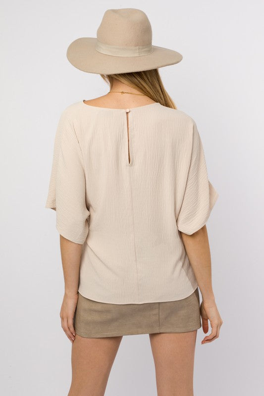 GILLI 3/4 Sleeve Side Tie Top