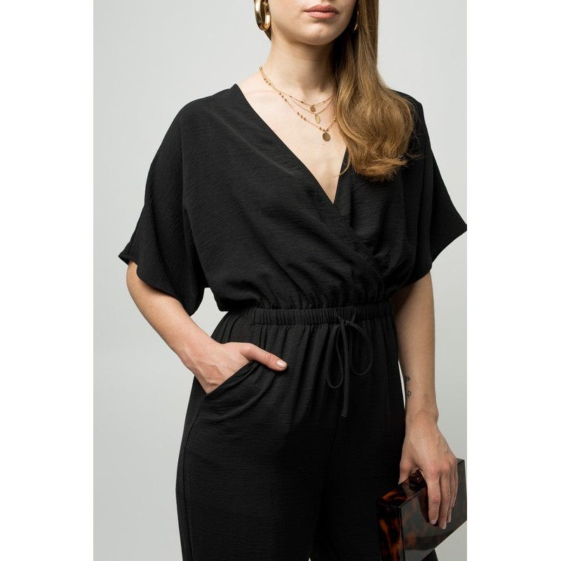 GILLI Dolman Sleeve Surplice Jumpsuit