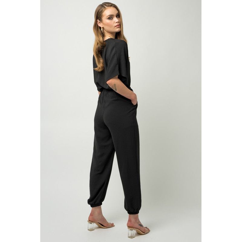 GILLI Dolman Sleeve Surplice Jumpsuit